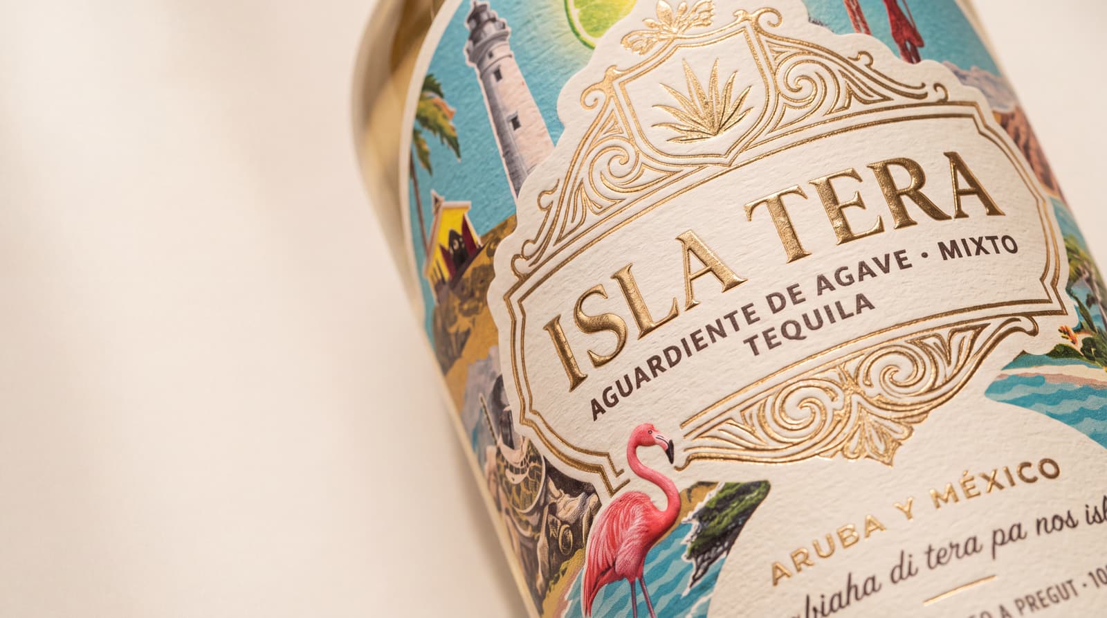 Close-up of the Isla Terra label