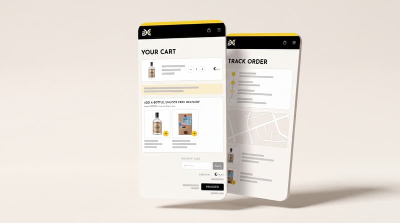 Pineapple Drinks Club web app voor B2B-herhaalorders en order tracking, geanonimiseerd